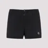 Stone Island Slim Fit Swim Trunks With Compass Patch In Black