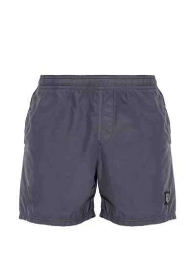 Stone Island Polyamide Shorts In Blue