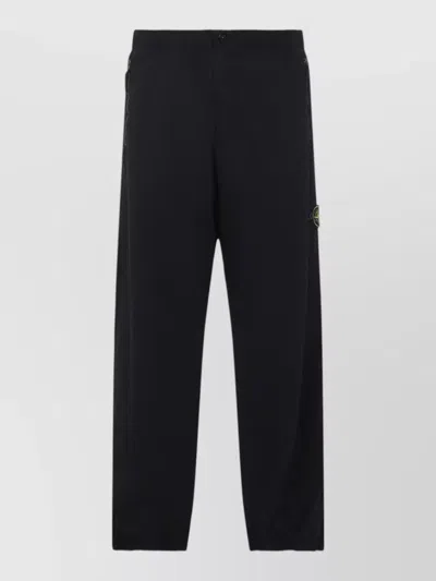 Stone Island Polyamide Trousers Elastic Waist Side Pockets In Blue