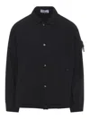 Stone Island Jacket Arm Patch Collared Design Front Pockets In Black