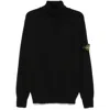 Stone Island Black 505a2 Winter Cotton Turtleneck