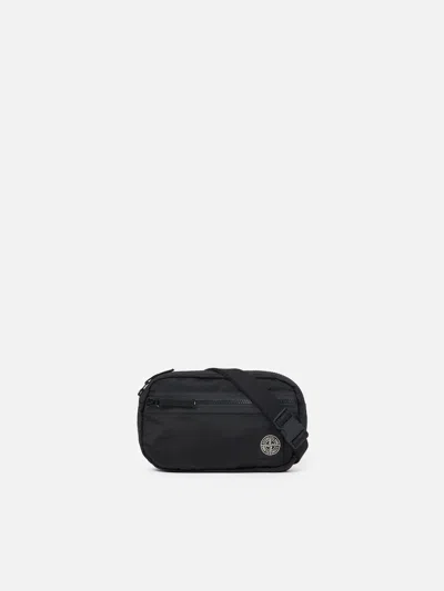 Stone Island Pouch With Logo In Black