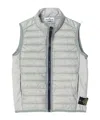 Stone Island Junior Logo Patch Padded Vest In Gray