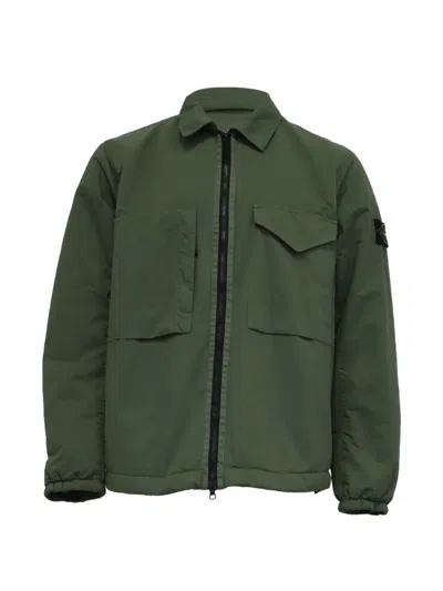 Pre-owned Stone Island Primaloft-tc Zip-up Jacket In Green
