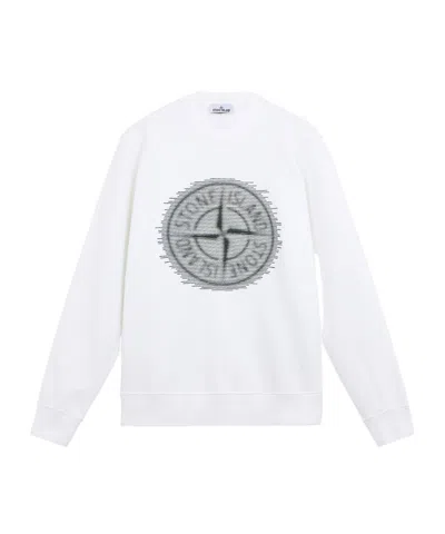 Stone Island Print Sweater In White