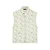 Stone Island Printed Brushed Gilet Men In Green