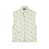 Stone Island Printed Brushed Gilet Men In Green