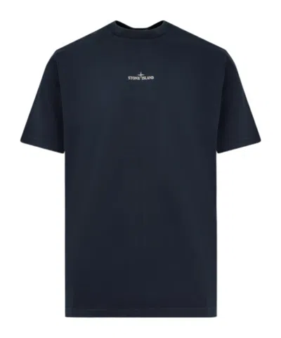 Stone Island Printed T-shirt In Blue