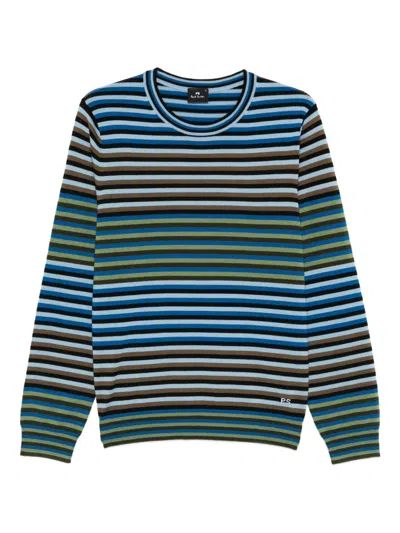 Stone Island Ps Paul Smith Wool Crewneck Sweater In Blue