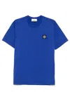 Stone Island 2100039 60/2 Cotton Jersey In Blue