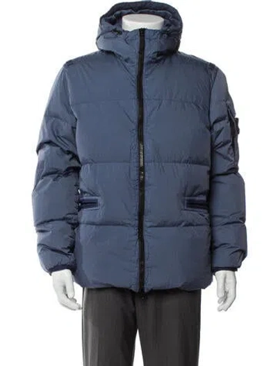 Pre-owned Stone Island Puffer Coat In Blue