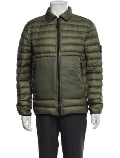 Pre-owned Stone Island Puffer Coat In Green