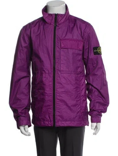 Pre-owned Stone Island Puffer Coat In Purple