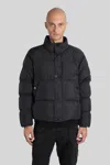 Stone Island Down Jacket In Lightweight Recycled Nylon Reps In Black