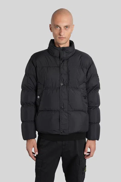 STONE ISLAND PUFFER IN BLACK POLYAMIDE
