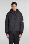Stone Island Padded Jacket With Drip-proof And Wind-resistant In Black
