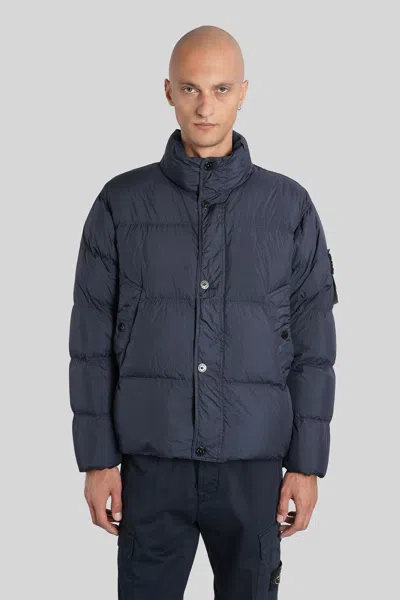 STONE ISLAND PUFFER IN BLUE POLYAMIDE