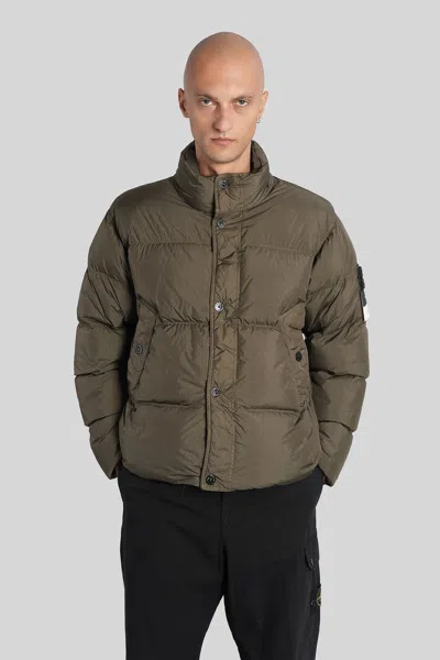 STONE ISLAND PUFFER IN GREEN POLYAMIDE