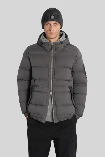 STONE ISLAND PUFFER IN GREY POLYAMIDE
