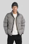 Stone Island Grey Recycled Nylon Reps Down Jacket In Gray