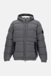 Stone Island Padded Puffer Jacket With High Collar In Gray