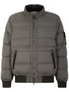 Stone Island Grey Padded Bomber Jacket In Gray