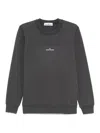 Stone Island Sweatshirt With Industrial Flow Print In Black