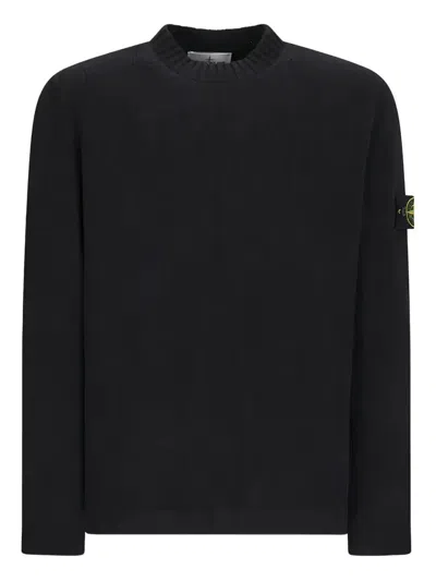 STONE ISLAND COMPASS-BADGE CREW-NECK SWEATER
