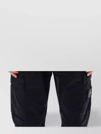 Stone Island Pure Wool Crew Neck Sweater In Black