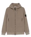 Stone Island Water-resistant Hooded Jacket In Beige