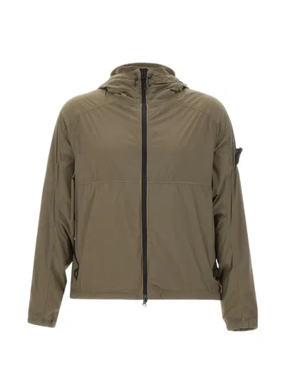 Stone Island Q100020 Ultralight Nylon Stretch-tc Jacket In Green