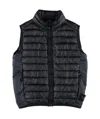 Stone Island Quilted Cotton Vest In Black