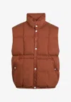 Stone Island Tobacco Down Gilet In Brown