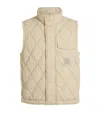 Stone Island Quilted Ghost Gilet In Beige
