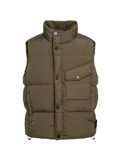 Stone Island Quilted Gilet In Neutral