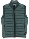 Stone Island Quilted Gilet With Detachable Compass Badge In Green