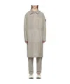 Stone Island Gray Patch Coat In Gray