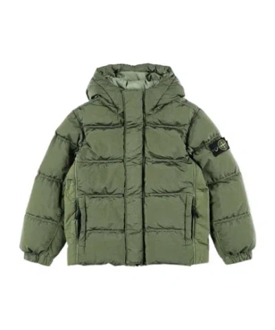 STONE ISLAND QUILTED HOODED JACKET