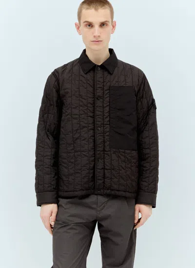 Stone Island Quilted Jacket In Black