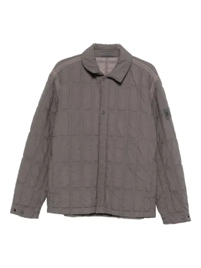 Stone Island Quilted Jacket In Gray