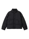 Stone Island Crinkle Reps Ny Puffer Jacket With High Collar In Black