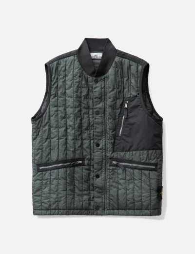 Stone Island Quilted Nylon Stella Vest In Green