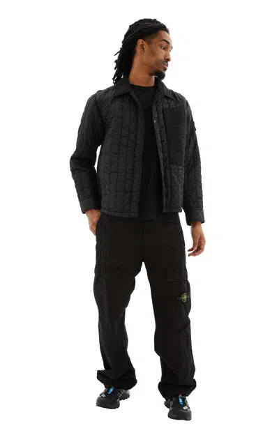 Stone Island Quilted Nylon Stella Jacket In Black