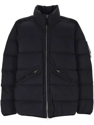 STONE ISLAND QUILTED PADDED JACKET WITH HIGH COLLAR AND ZIP CLOSURE