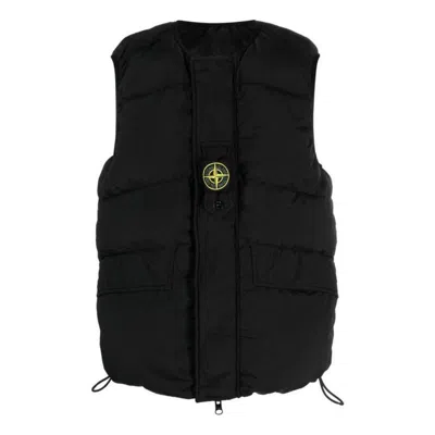 Stone Island Quilted Reversible Down Vest 'black'