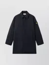 Stone Island Quilted Twill Jacket With Double Pockets In Blue