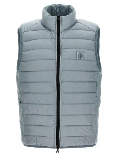 Stone Island Quilted Vest 100 Gr In Cielo
