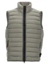 Stone Island Compass-badge Puffer Gilet In Gray
