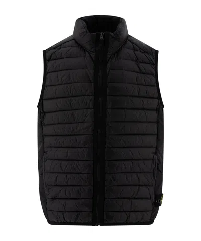 Stone Island Quilted Vest In Black