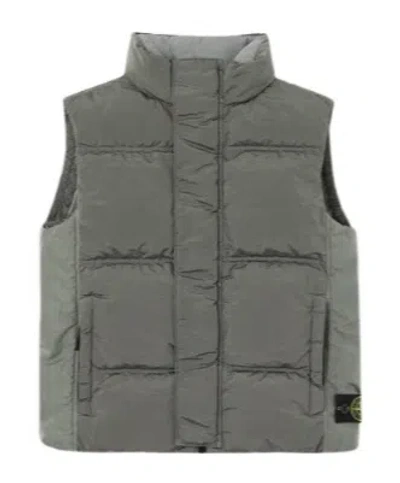 Stone Island Quilted Vest In Green